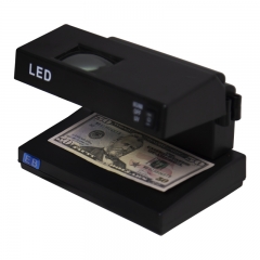 DC-2138 LED Fake Money Detector With Uv Lamp\ Detector De Billetes Falsos\Infrared Counterfeit Money Detector