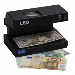 DC-2138 LED Fake Money Detector With Uv Lamp\ Detector De Billetes Falsos\Infrared Counterfeit Money Detector