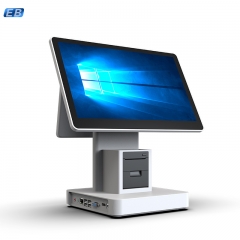 PT-2323P Good Price Dual-Screen POS Terminal with 15.6'' HD Display Built-In Printer Windows 7/10 OS and 64GB SSD