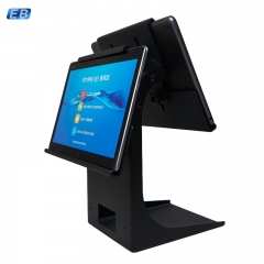 PS-20B Portable Compact Dual-Screen Tablet Holder with Stable Metal Frame, Adjustable Tilt, and Hidden Cable Management