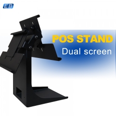 PS-20B Portable Compact Dual-Screen Tablet Holder with Stable Metal Frame, Adjustable Tilt, and Hidden Cable Management