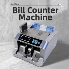 LD-7280 Double Screen Money Counter With UV MG Detection and Bill Sorting Function for Bank Use