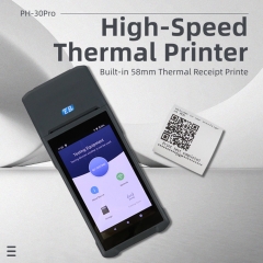 PH-30Pro Restaurant Ordering POS Terminal With Android 8.1 System HD Monitor and Quick Print Function for Cashier Use