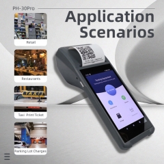 PH-30Pro Restaurant Ordering POS Terminal With Android 8.1 System HD Monitor and Quick Print Function for Cashier Use