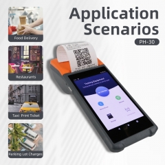PH-30 HD Screen POS System With Android 8.1 Touch Monitor and Receipt Printer for Restaurant Supermarket Checkout Counter
