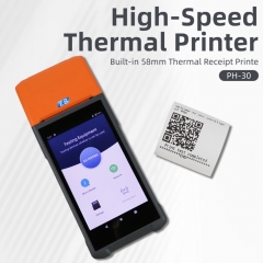 PH-30 HD Screen POS System With Android 8.1 Touch Monitor and Receipt Printer for Restaurant Supermarket Checkout Counter