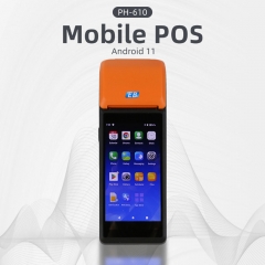 PH-610 Android 11 POS Terminal With HD Display Capacitive Touch Screen and Receipt Printer for Supermarket Retail Store