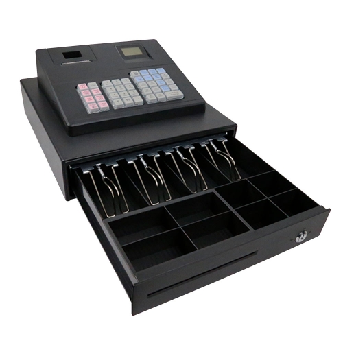 ECR-137 All in One POS Cash Register 2.8 Inch Display Mini Desktop Cashier With 58mm Receipt Printer RS232 USB Port