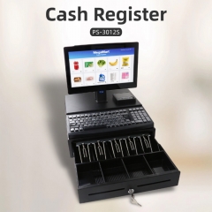 PS-3012S All in One POS System with 14 Inch Touchscreen Intel J1900 Quad Core Built in Thermal Printer Retail Cash Register