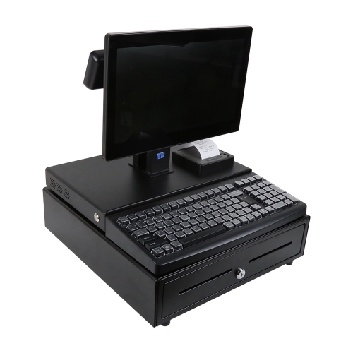 PS-3012S All in One POS System with 14 Inch Touchscreen Intel J1900 Quad Core Built in Thermal Printer Retail Cash Register