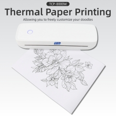 TCP-8000W Portable A4 Wireless Thermal Printer for USB Inkless High Resolution ROHS Certified Stock Home Office