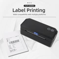 TLP-4200W High Speed 4x6 Wireless for Thermal Label Printer SDK for Rechargeable Battery 203dpi Portable Shipping Label