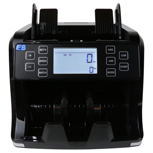 LD-1500 Bill Counter Money Counting Machine with UV MG IR Detection and Amount Preset for Bank Cashier Retail and Office