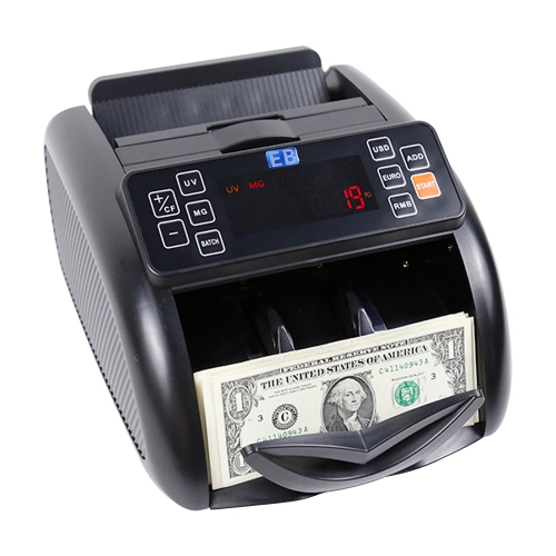 LD-1100 Bill Counter Money Counting Machine with MG Detection Euro Value Counting for Bank Cashier Retail and Office